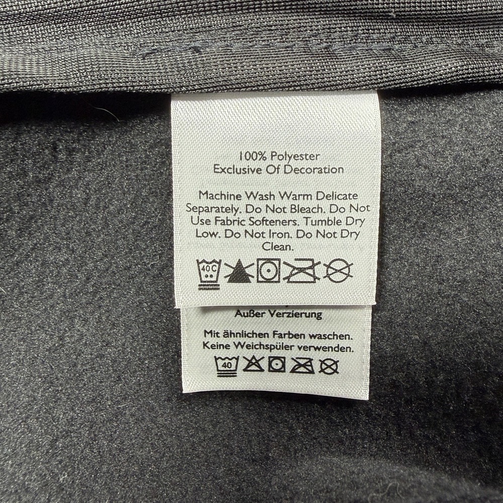 New Eddie Bauer Quest 200 Men's Large Tall LT Black Brushed Fleece Full Zip Vest - Picture 6 of 7